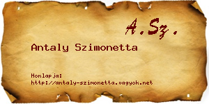 Antaly Szimonetta névjegykártya
